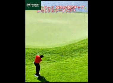 タイガー・ウッズ 奇跡のチップイン  メモリアルトーナメント ジャック・ニクラスの解説付き