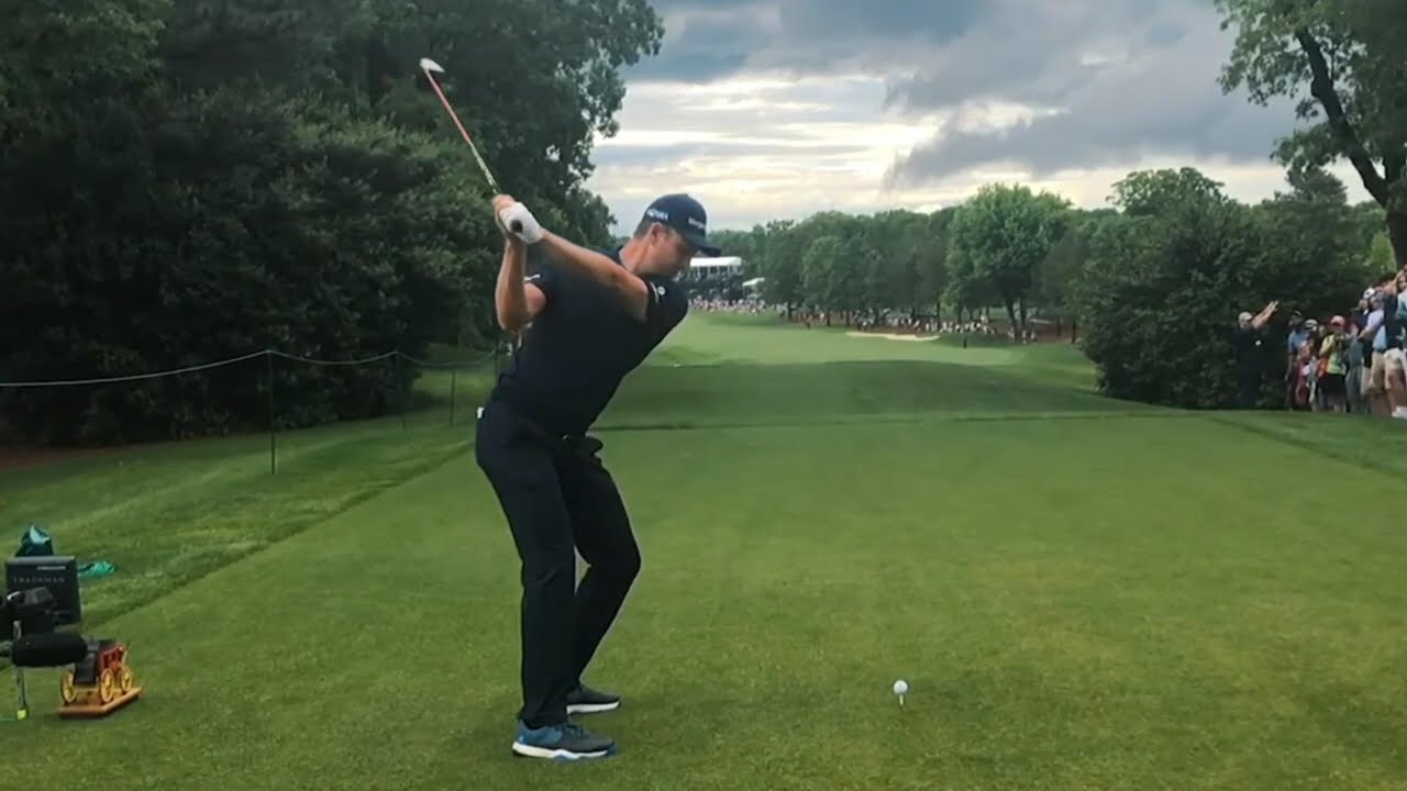 Justin Rose Driver Swing in Super Slow-Mo and Slow-Mo in Loop