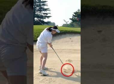 【かんたんなバンカーショットの打ち方のコツ】ベストスコア68！大和田紗羅！ボールの位置　構え方　アドレス　重心　初心者必見　ゴルフレッスン　#short #shorts #shortsvideo