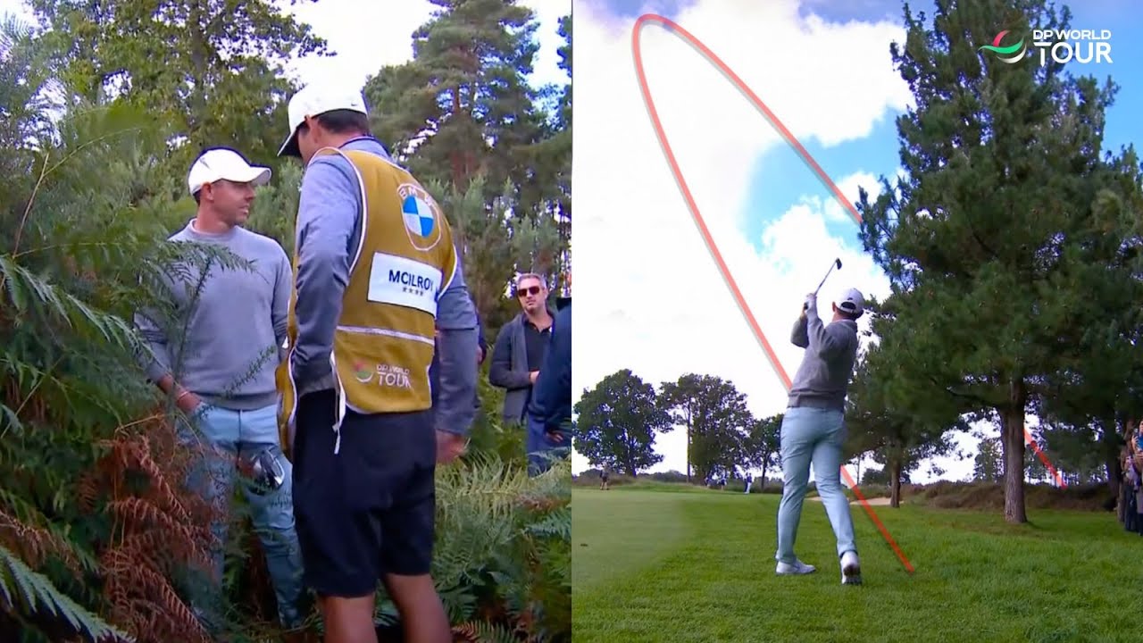Rory McIlroy Attempts Tiger Woods Style Impossible Golf Shot