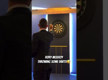 ロリー・マキロイ、2025年ライダーカップ前にダーツを投げる