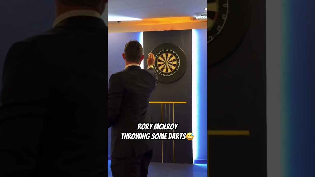 ロリー・マキロイ、2025年ライダーカップ前にダーツを投げる