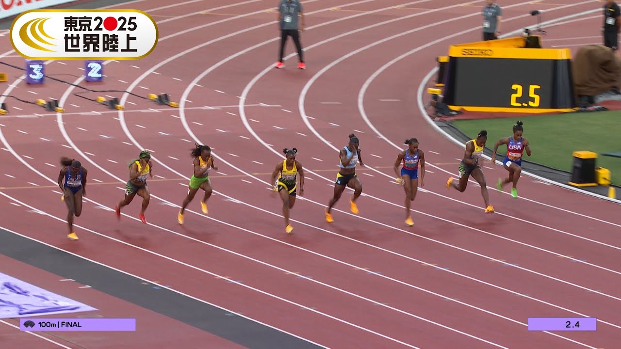 【世界最速女王決定戦】新女王誕生「大会新記録10秒61！！」【東京2025世界陸上／女子100m決勝】