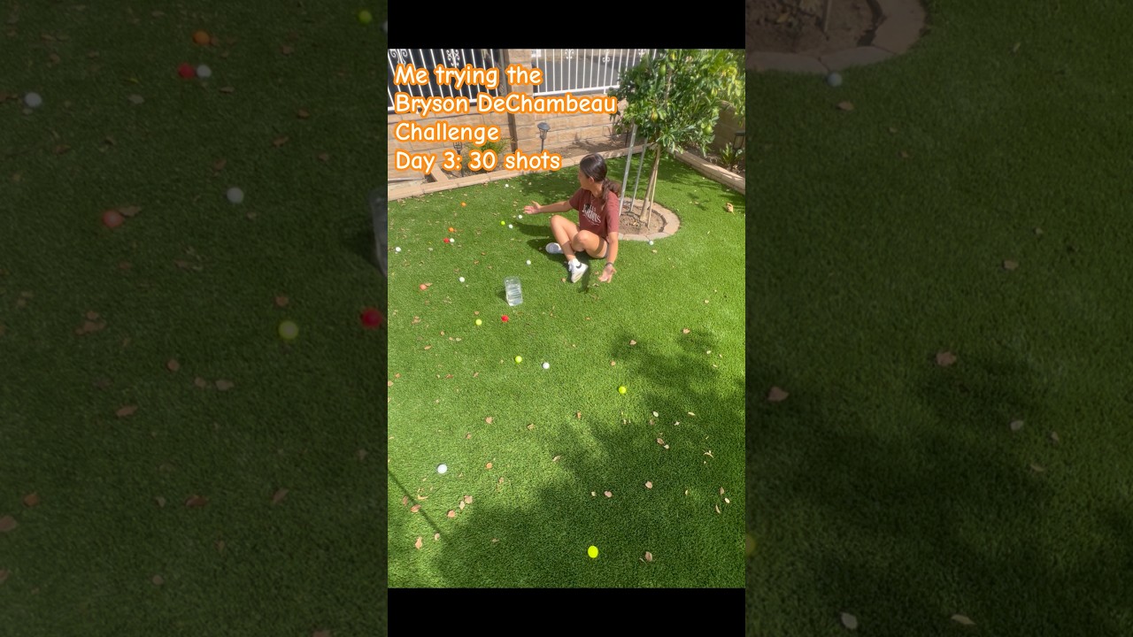 Day 3 of me attempting the Bryson DeChambeau challenge! #golf #subscribe #shorts #BrysonDechambeau