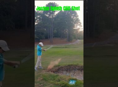 Jordan Spieth's DANGEROUS Cliffside Shot.. #golf #jordanspieth #pgaprofessional #pgatour #golfer