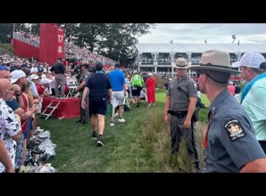 ライダーカップの役員は、ロリー・マキロイとシェーン・ローリーの苦情を受けてファンに警告を発した。