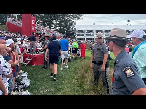 ライダーカップの役員は、ロリー・マキロイとシェーン・ローリーの苦情を受けてファンに警告を発した。