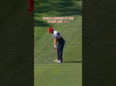 Justin Thomas eagle at the 2025 Ryder Cup #shorts #funny #golf