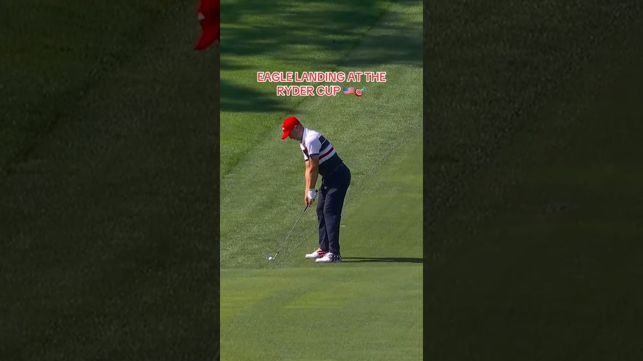 Justin Thomas eagle at the 2025 Ryder Cup #shorts #funny #golf