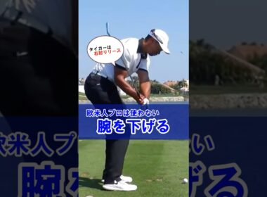 【タイガーウッズも腕は下げない】飛距離を激的に伸ばせる右肘リリース！#WGSL #ベタ足スイング #前倒し