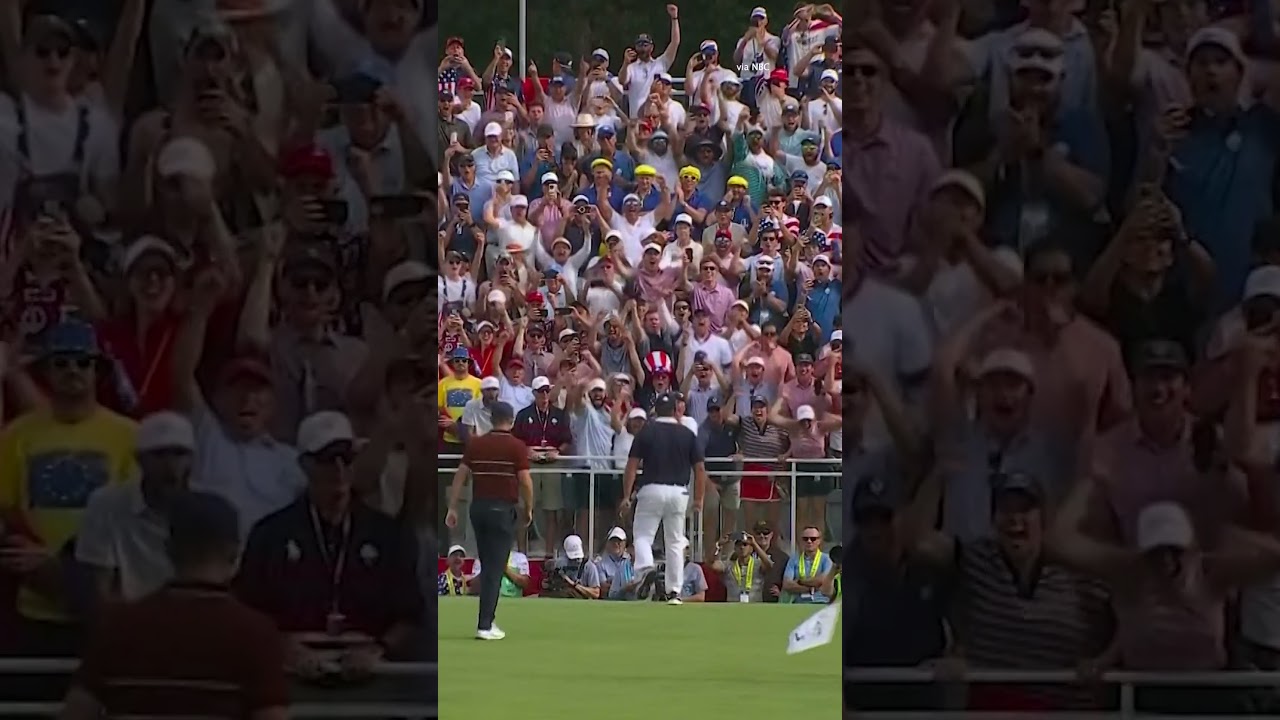 BRYSON LET IT ALL OUT #shorts #golf #rydercup