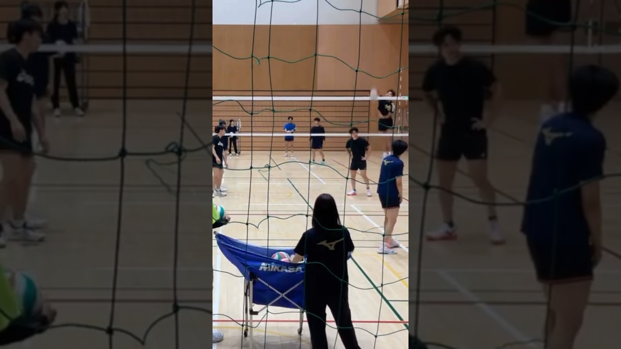 法政大学のスーパーエース#川波颯 選手のフリースパイク#法政大学 #バレーボール #shorts #スパイク #男子バレー