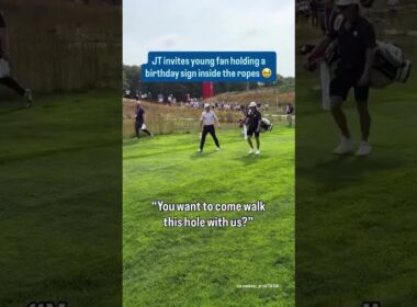 Justin Thomas just made a memory for this young fan at the Ryder Cup that he will cherish forever