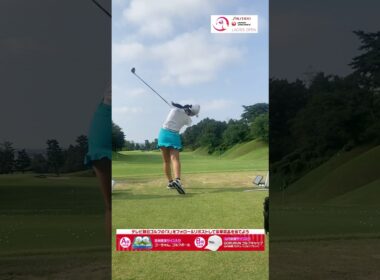なめらかなスイングが素晴らしい。菅 楓華プロ。#資生堂・JALレディスオープン #山内鈴蘭 #ゴルフ #golf