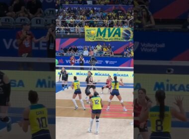 Good spike by MIZUKI TANAKA from 🇰🇷 - 🇧🇷 🆚 🇰🇷 | VNL 2024 #voleyball  #japan   #tanaka  #vnl2024