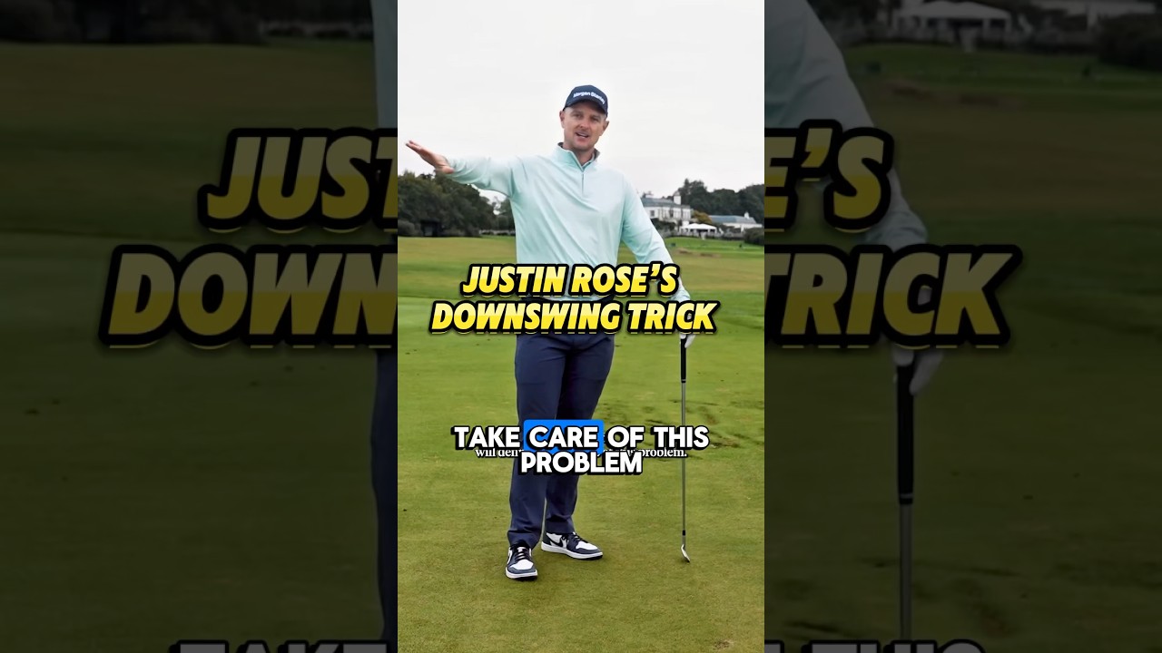 Justin Rose’s Simple Downswing Trick You Can Copy! ⛳ #golf #golfswing #golftips