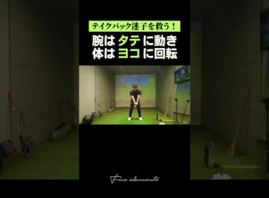 【テイクバック#2】腕はタテ、体はヨコ!? #shorts #golf #ゴルフレッスン #テイクバック