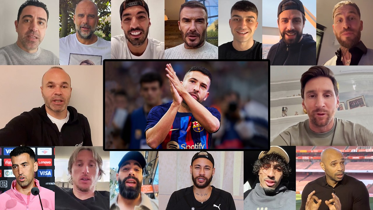 ジョルディ・アルバの引退発表に対する有名人の反応😢