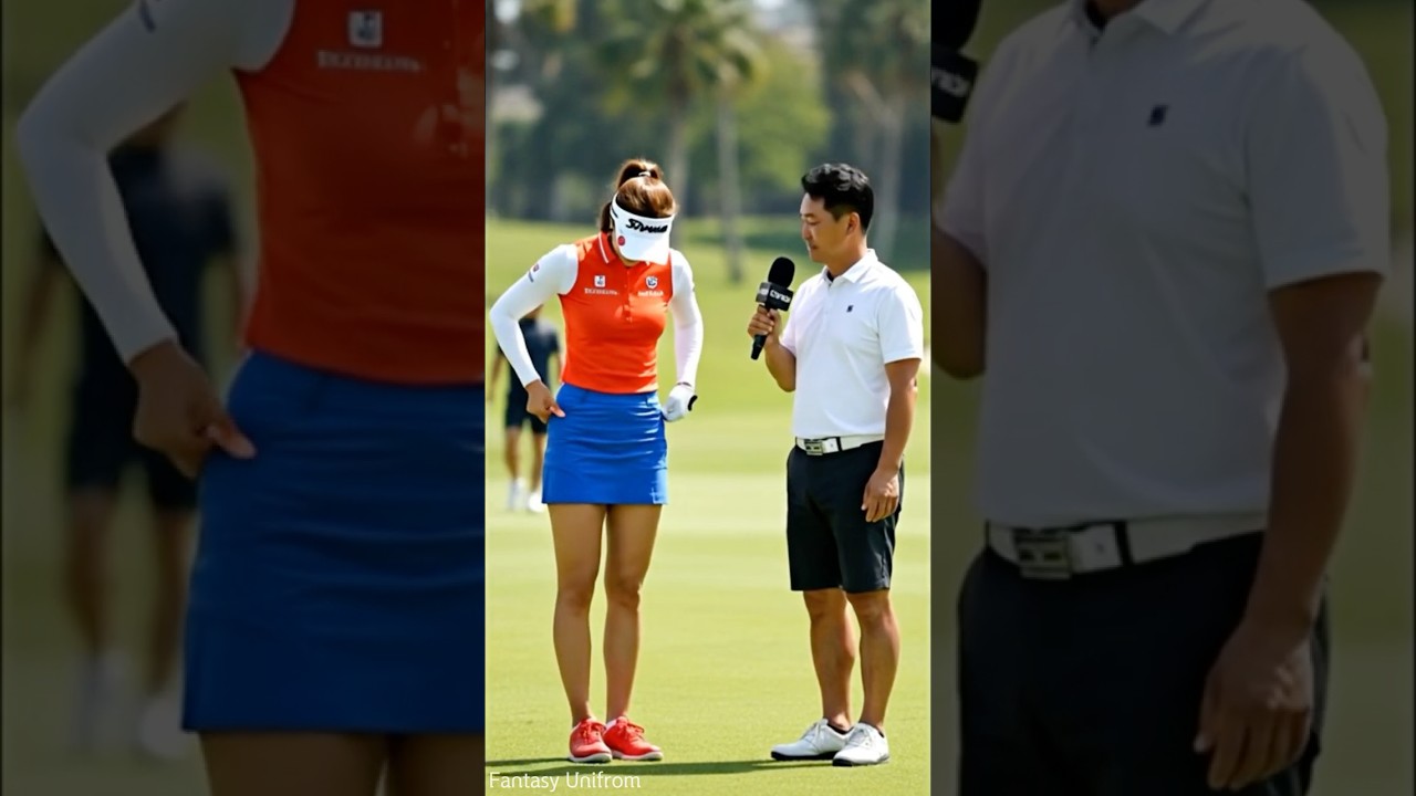 “미녀 여자 골퍼 ⛳ 인터뷰 중, 모두가 놀란 순간🔥” #golf #골프 #인터뷰 #short #sports
