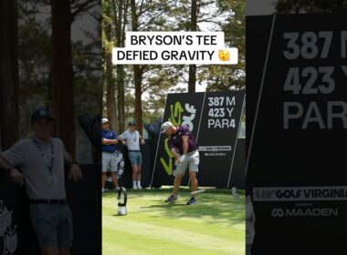 Legend has it, the tee is still spinning #golf #LIVGolf #brysondechambeau