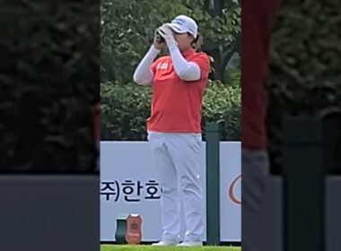 레이저거리측정기로 거리 보고 야디지 보는 애기엄마 안선주프로_K-GOLFTV #한국#대한민국#여자#프로#선수#KLPGA#미녀#미인#골퍼#골프#드라이버#슬로우모션#티샷#스윙#레슨