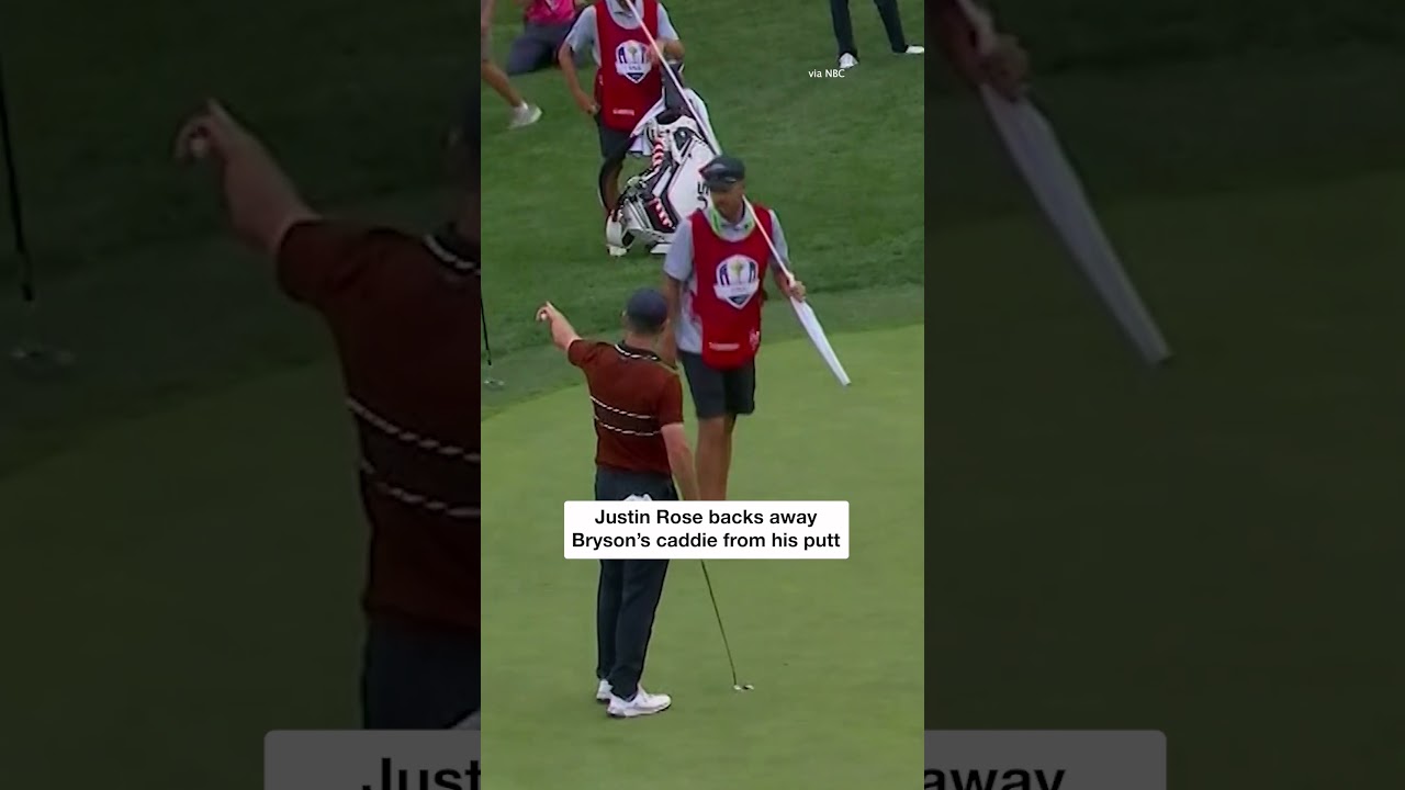 Heated exchange with Bryson, Justin Rose & Ted Scott #shorts #golf #rydercup
