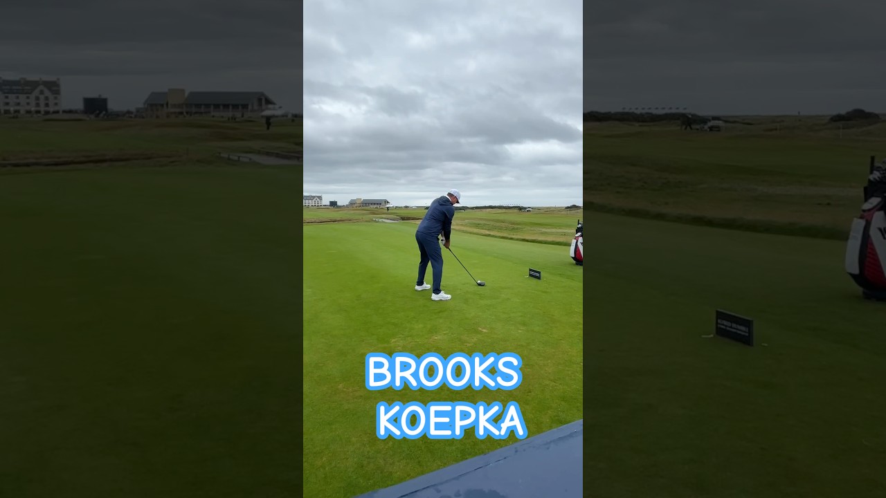 Brooks Koepka smashes one on the 18th at Carnoustie #dunhill #golf #fyp