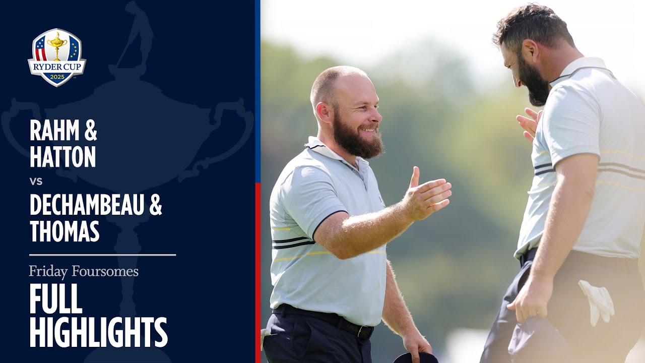 Rahm & Hatton vs DeChambeau & Thomas | Full Match Highlights | 2025 Ryder Cup