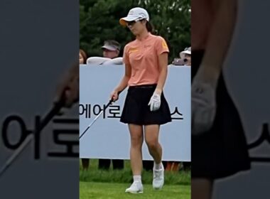 프로들의 드라이버 티샷 스윙하기 전의 루틴 엿보기.미녀골퍼 안송이프로_K-GOLFTV #한국#대한민국#여자#프로#선수#KLPGA#미녀#미인#골퍼#골프#드라이버#슬로우모션#티샷#스윙