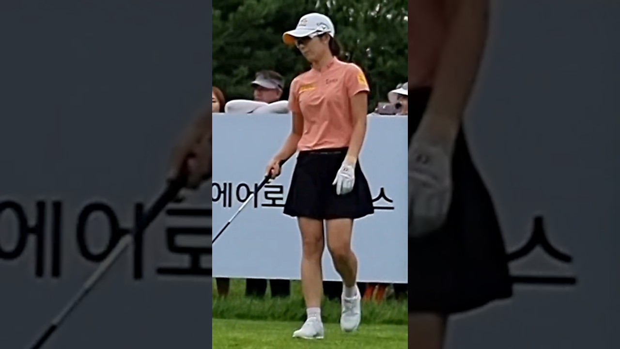 프로들의 드라이버 티샷 스윙하기 전의 루틴 엿보기.미녀골퍼 안송이프로_K-GOLFTV #한국#대한민국#여자#프로#선수#KLPGA#미녀#미인#골퍼#골프#드라이버#슬로우모션#티샷#스윙