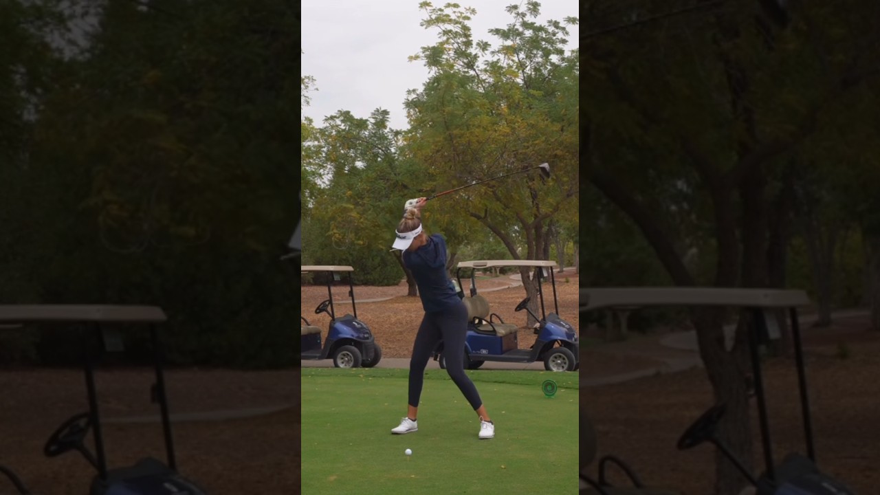 미녀 장타자 키아라 노자 부드럽고 파워풀한 드라이버 스윙 #chiaranoja #키아라노자 #골프 #골프스윙 #골프 #미녀골프선수 #lpga #golfswing #shorts