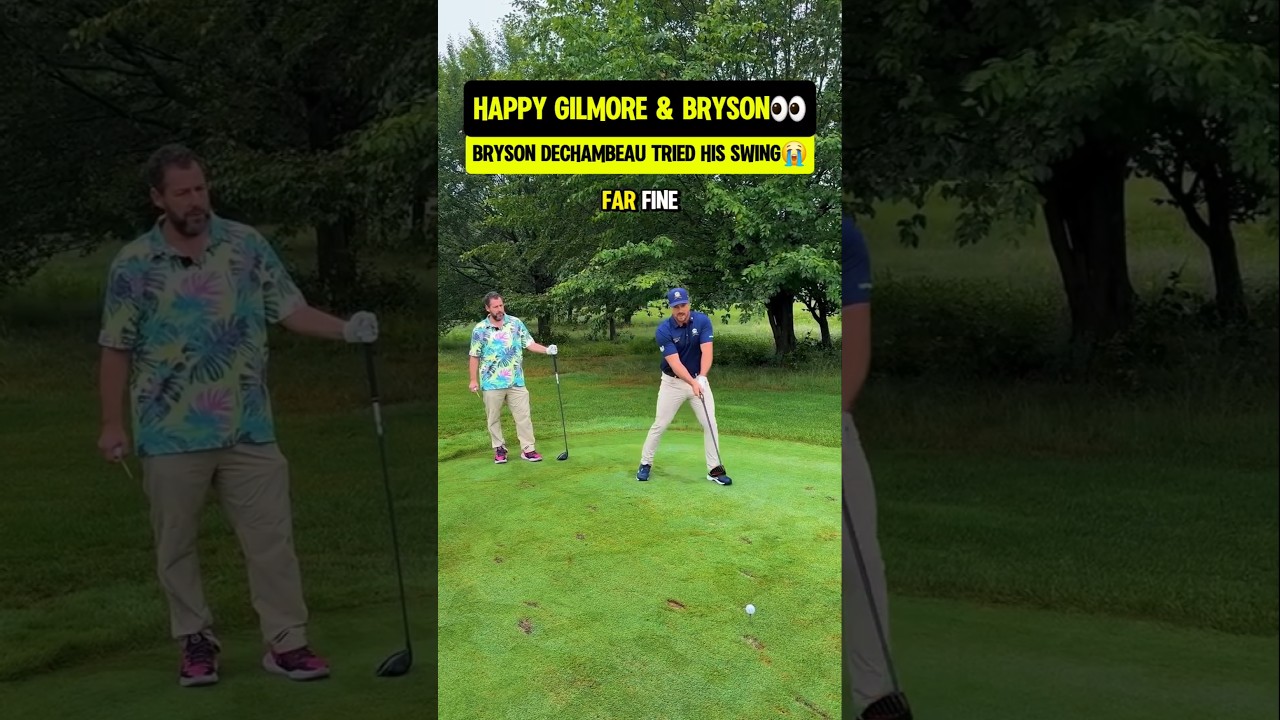Happy Gilmore & Bryson hitting BOMBS🐐 @brysondechambeau