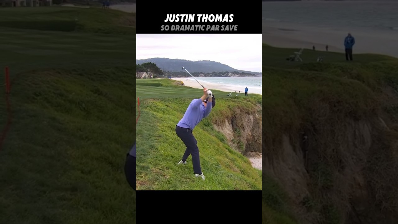 PGA Justin Thomas So Dramatic Par Save #golf