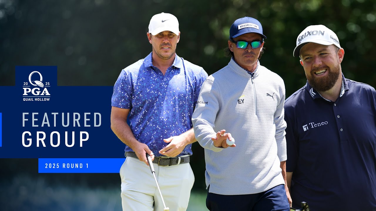 LIVE | Koepka, Fowler, Lowry | Featured Group 1 AM | Round 1 | 2025 PGA Championship