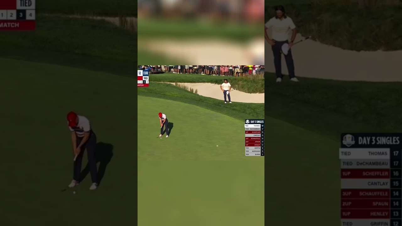 Justin Thomas vs Tommy Fleetwood 😤 #golf #justinthomas #tommyfleetwood #rydercup #progolfer