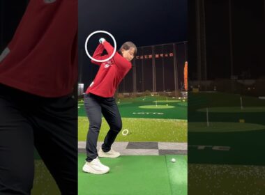 【アイアンで芯に当ててドローで飛ばすコツは〇〇！？】ベストスコア68！飛距離を伸ばす方法　練習方法　ヘッドスピードアップ　ゴルフレッスン　#short #shorts #shortsvideo