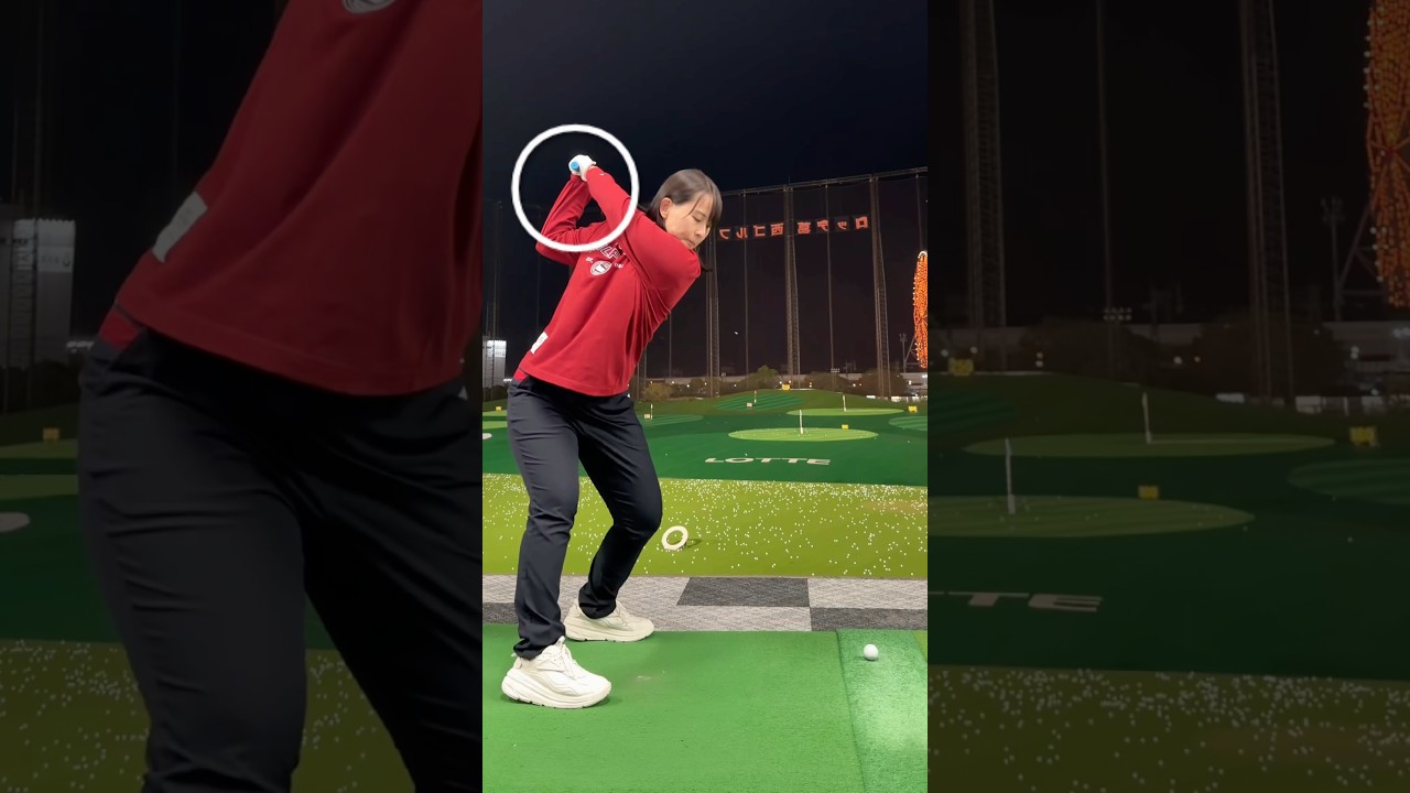 【アイアンで芯に当ててドローで飛ばすコツは〇〇！？】ベストスコア68！飛距離を伸ばす方法　練習方法　ヘッドスピードアップ　ゴルフレッスン　#short #shorts #shortsvideo