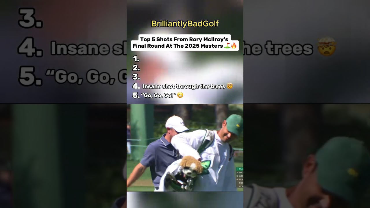 Top 5 Rory McIlroy's 2025 MASTERS!  #golf #golfswing #rorymcilroy #golfer #golflife #golfing