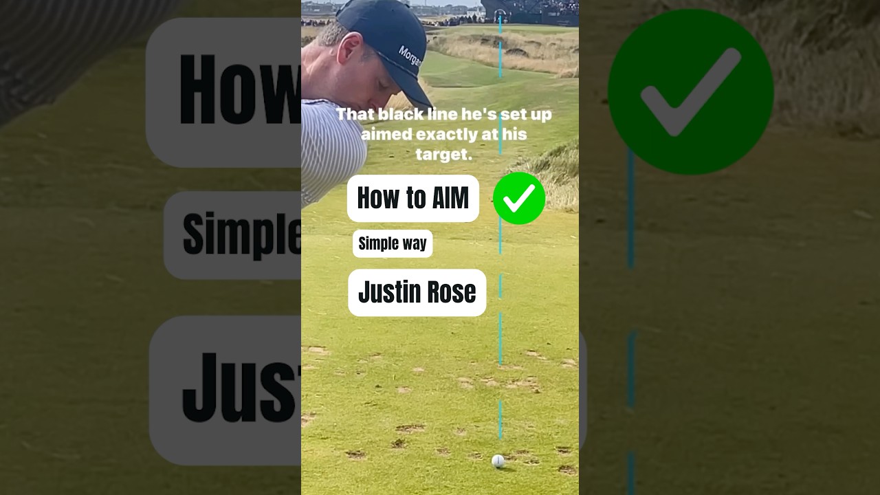 Instant AIM fix! Justin Rose uses this on ever shot #golf #golfswing #golfpassion #golfinstruction