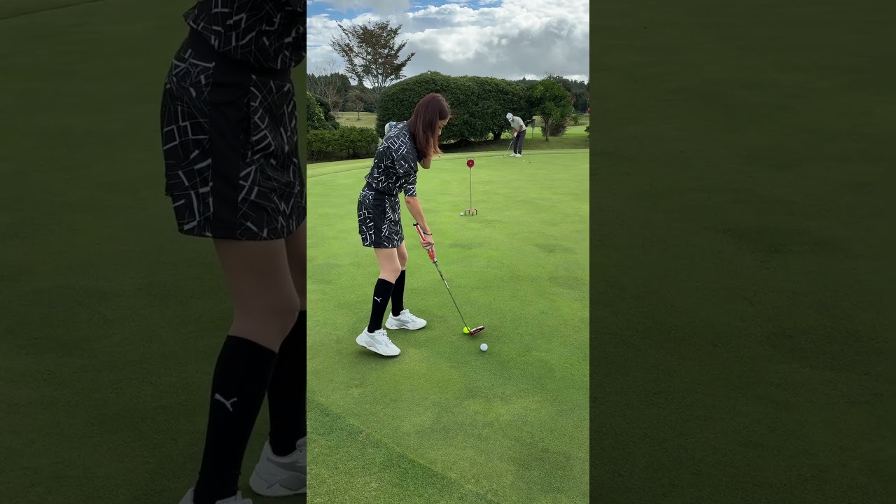 人気ゴルフ女子・RIKAさんのパター練習（勝浦ゴルフ倶楽部）2025年10月♯ゴルフ女子　＃インスタゴルフ女子　♯ラウンド企画　♯スマイルゴルフ