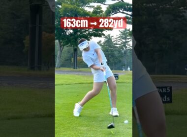 【飛距離が伸びるスイング】大和田紗羅のドライバーショット！ ゴルフスイング　ゴルフレッスン　飛距離アップ　ヘッドスピードアップ　#short #shorts #shortsvideo