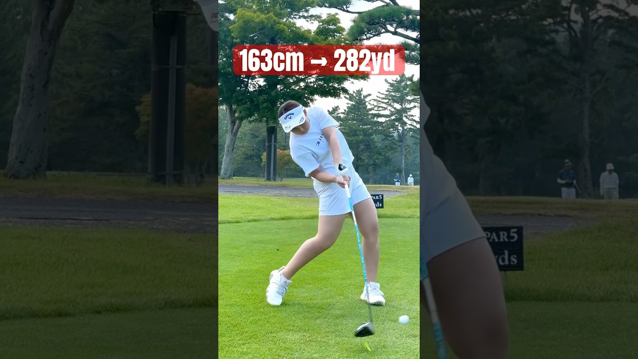 【飛距離が伸びるスイング】大和田紗羅のドライバーショット！ ゴルフスイング　ゴルフレッスン　飛距離アップ　ヘッドスピードアップ　#short #shorts #shortsvideo