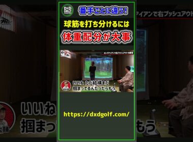 番手ごとに違う！球筋を打ち分けるには体重配分が大事 #ゴルフ #shorts