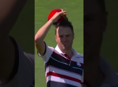 Justin Thomas With An Amazing Eagle Shot At The Ryder Cup! #rydercup2025 #JT #golf