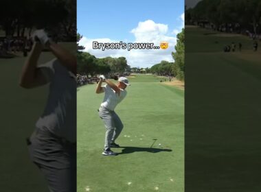 Bryson is the real life Happy Gilmore 🤯 #golf #LIVGolf #brysondechambeau