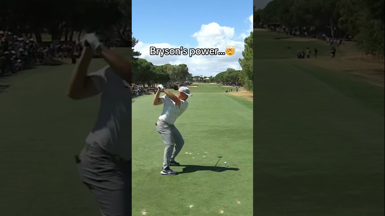 Bryson is the real life Happy Gilmore 🤯 #golf #LIVGolf #brysondechambeau