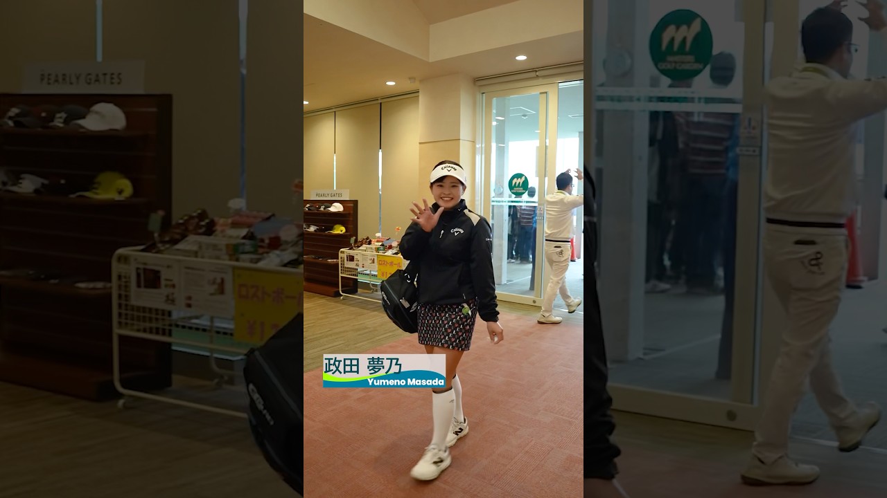 【いってらっしゃい👋】スタート前の準備を進める選手たちをお見送り| NOBUTA GROUP マスターズGC レディース - Round3