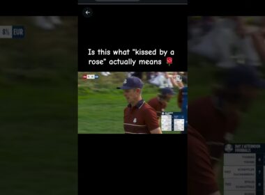 Justin Rose walks a putt in like a English Boss #golf #rydercup #shorts #europe #2025 #justinrose