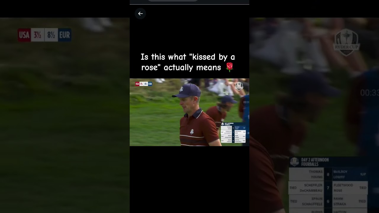 Justin Rose walks a putt in like a English Boss #golf #rydercup #shorts #europe #2025 #justinrose