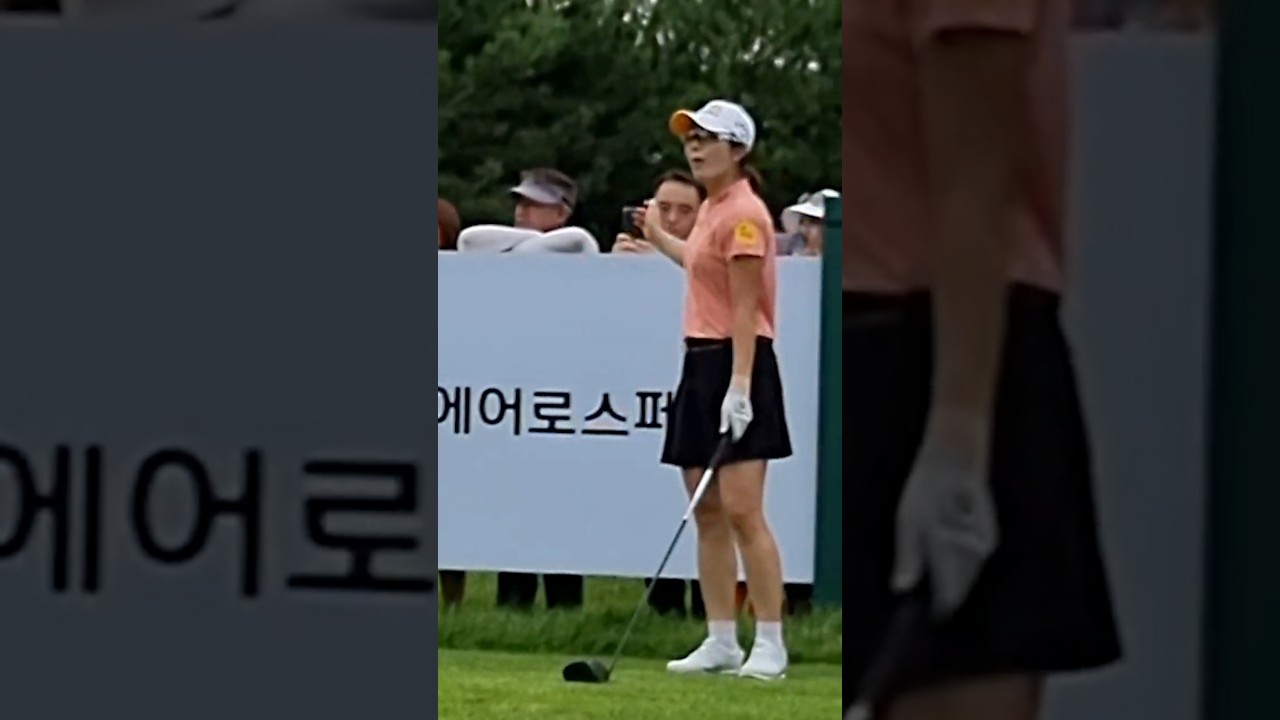 갑자기 어드레스 풀고 한숨 깊게 내쉬는 이유는? 미녀골퍼 안송이프로_K-GOLFTV #한국#대한민국#여자#프로#선수#KLPGA#미녀#미인#골퍼#골프#드라이버#슬로우모션#티샷#스윙